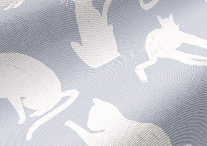 Curious Cats, Blue - Twist&Fit Roller Blind - Image 4